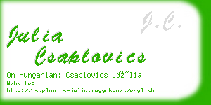 julia csaplovics business card